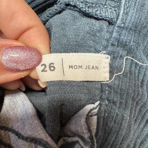 Pacsun Womens Corduroy Mom Jeans‎ Size 26 Blue - Picture 3 of 4